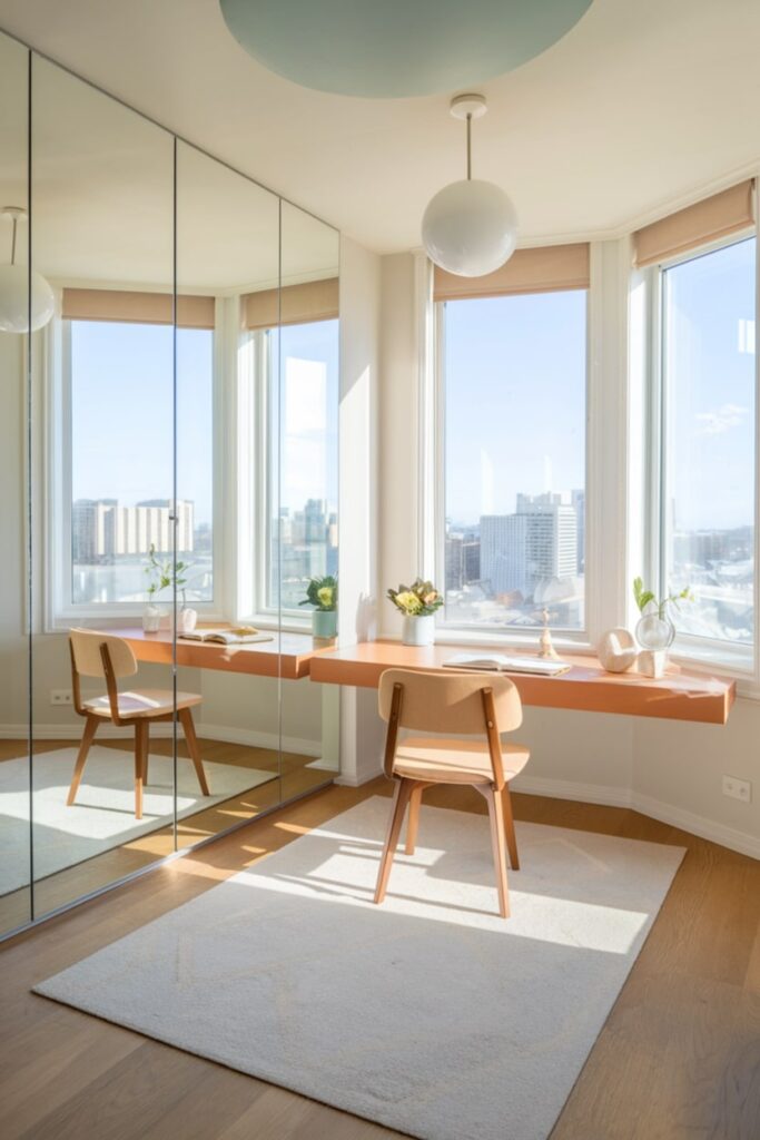 bright and airy study room layout design