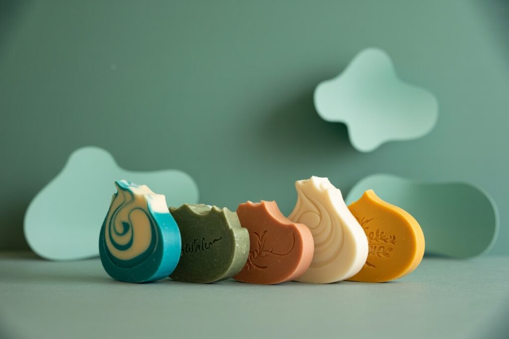 ethical handmade soap, abstract background