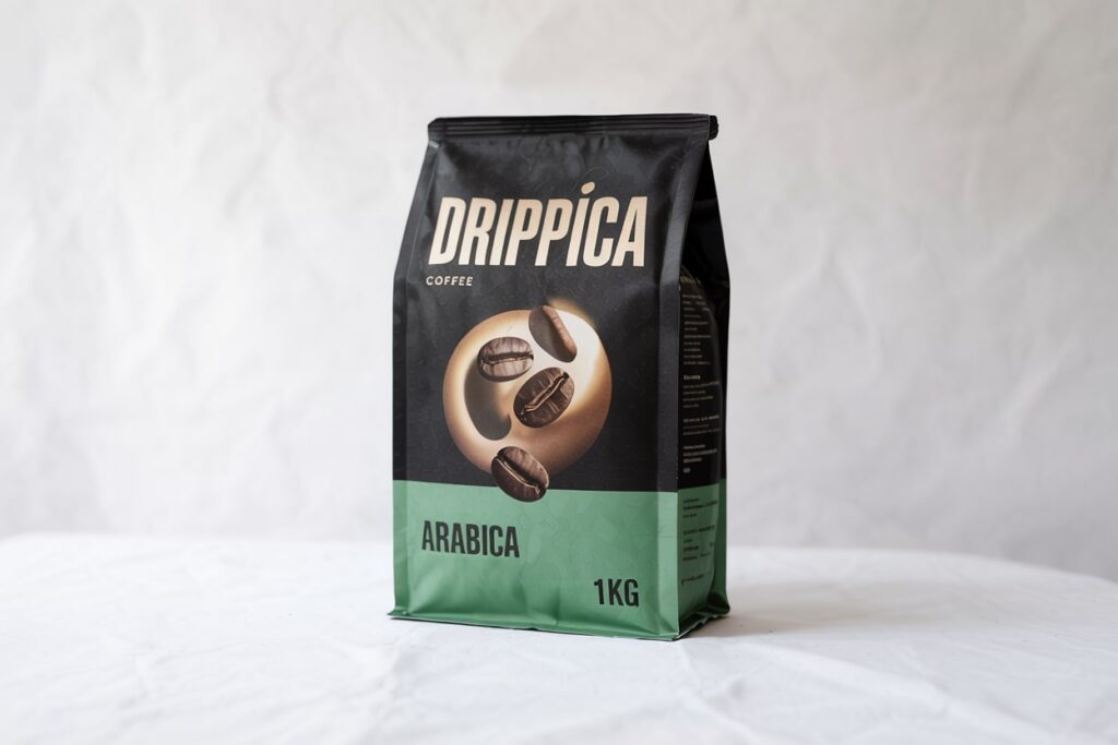 product photography of the coffee brand bag