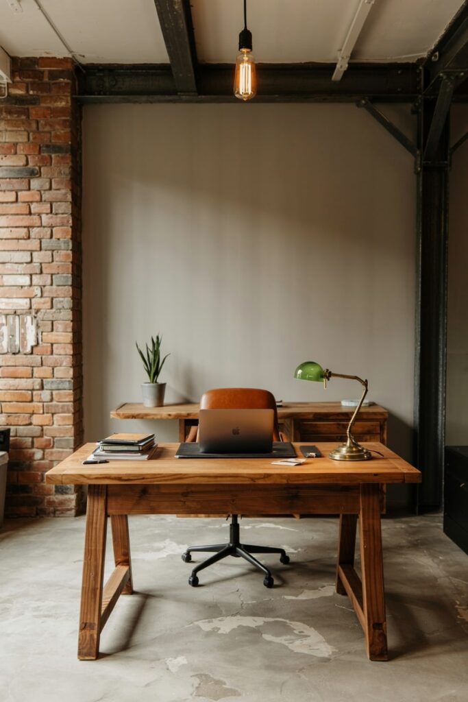 industrial style men's home office