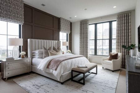modern brown bedroom interior design