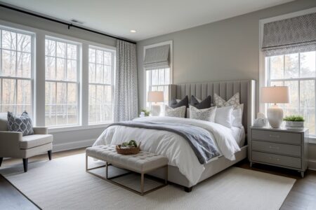 modern gray bedroom design