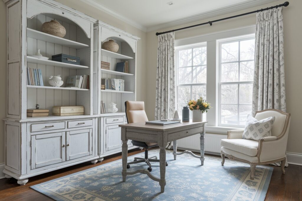 light shabby chic style home office